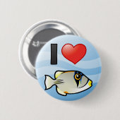 Badge Rond 5 Cm I Love Arabian Picassofish (Devant & derrière)