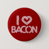 Badge Rond 5 Cm I Love Bacon (Devant)