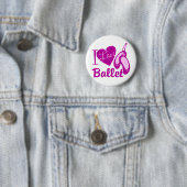 Badge Rond 5 Cm I Love Ballet (En situation)