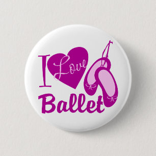 Badge Rond 5 Cm I Love Ballet