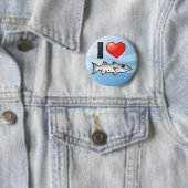 Badge Rond 5 Cm I Love Barracuda (En situation)