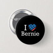 Badge Rond 5 Cm I Love Bernie (Devant & derrière)