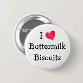 Badge Rond 5 Cm I Love Biscuits Au Beurre (Devant & derrière)