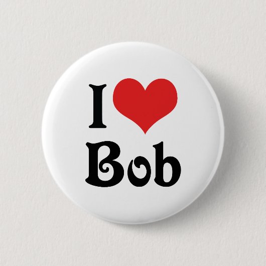Badge Rond 5 Cm I Love Bob (Devant)