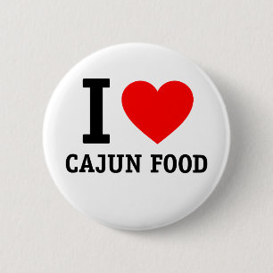 Badge Rond 5 Cm I Love Cajun Food