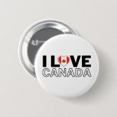 Badge Rond 5 Cm I LOVE CANADA - For real Canadians! (Devant & derrière)