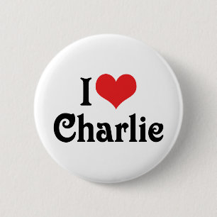 Badge Rond 5 Cm I Love Charlie