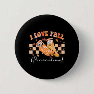 Badge Rond 5 Cm I Love Chaussettes de prévention Automne Thanksgiv