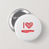 Badge Rond 5 Cm I Love Cheboygan I Heart Cheboygan  (Devant & derrière)