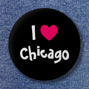 Badge Rond 5 Cm I Love Chicago
