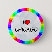 Badge Rond 5 Cm I Love Chicago (Devant)