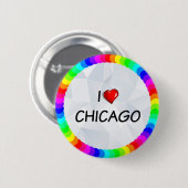 Badge Rond 5 Cm I Love Chicago (Devant & derrière)