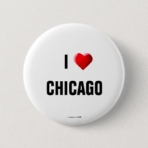 Badge Rond 5 Cm I Love Chicago" bouton de rappel