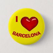 Badge Rond 5 Cm I LOVE (COEUR) BARCELONE modifiable (Devant)