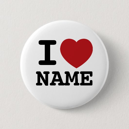 Badge Rond 5 Cm I Love (coeur)... Customisez ceci ! (Devant)