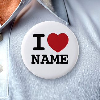 Badge Rond 5 Cm I Love (coeur)... Customisez ceci !