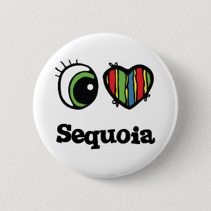 Badge Rond 5 Cm I Love (Coeur) Sequoia