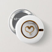 Badge Rond 5 Cm I Love Coffee 03 (Devant & derrière)