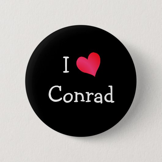 Badge Rond 5 Cm I Love Conrad (Devant)