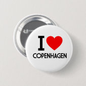 Badge Rond 5 Cm I Love Copenhagen (Devant & derrière)
