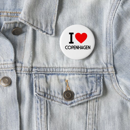 Badge Rond 5 Cm I Love Copenhagen (En situation)