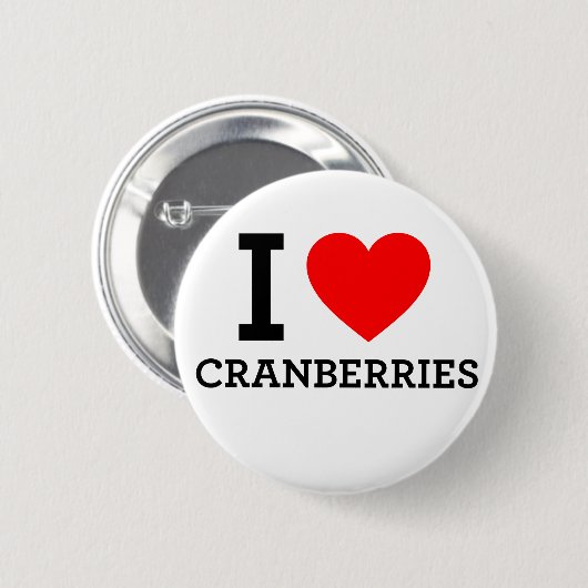 Badge Rond 5 Cm I Love Cranberries (Devant & derrière)