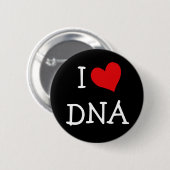 Badge Rond 5 Cm I Love DNA (Devant & derrière)