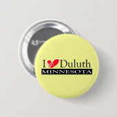 Badge Rond 5 Cm I Love Duluth Minnesota (Devant & derrière)