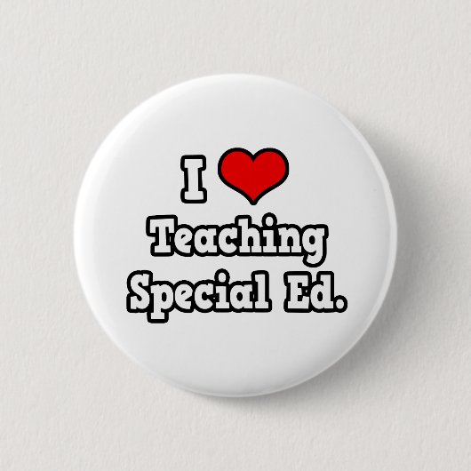 Badge Rond 5 Cm I Love Enseignement Spécial Ed (Devant)