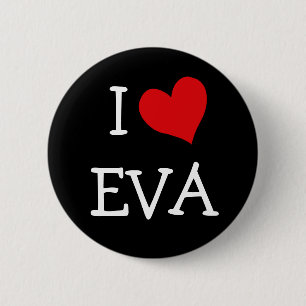 Badge Rond 5 Cm I Love Eva