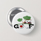 Badge Rond 5 Cm I Love Golf (Devant & derrière)