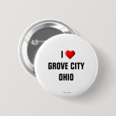 Badge Rond 5 Cm I Love Grove City, Ohio (Devant & derrière)