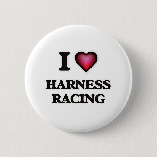 Badge Rond 5 Cm I Love Harness Racing (Devant)