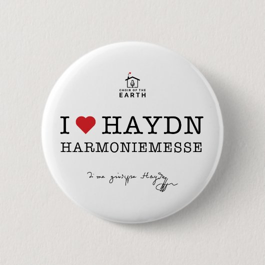 Badge Rond 5 Cm I Love Haydn Harmoniemesse (Devant)