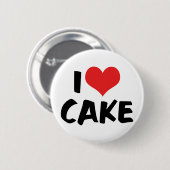 Badge Rond 5 Cm I Love Heart Cake - Cake Cookie Donut Lover (Devant & derrière)