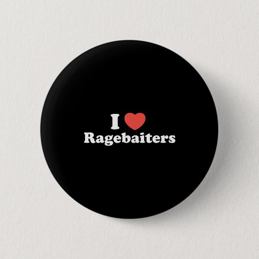Badge Rond 5 Cm I Love Heart Ragebaiters  (Devant)