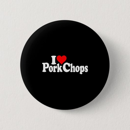 Badge Rond 5 Cm I Love Heart Rk Chops  (Devant)
