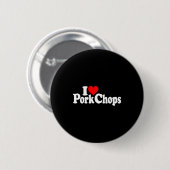 Badge Rond 5 Cm I Love Heart Rk Chops  (Devant & derrière)