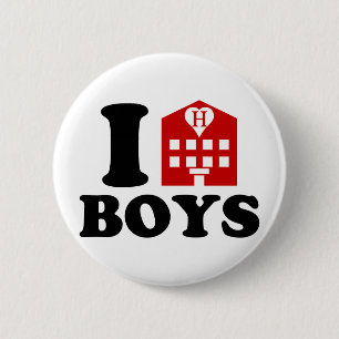 Badge Rond 5 Cm I Love Hotel Boys