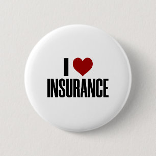 Badge Rond 5 Cm I Love Insurance Audit Work Insurer Heart