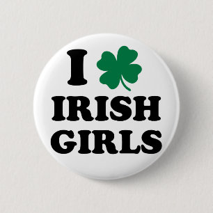Badge Rond 5 Cm I Love Irish Girls