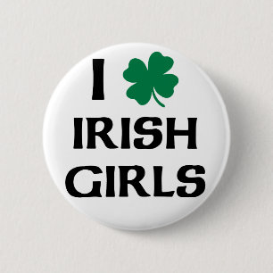 Badge Rond 5 Cm I Love Irish Girls