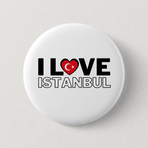 Badge Rond 5 Cm I LOVE ISTANBUL - For real Istanbulites!