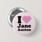 Badge Rond 5 Cm I Love Jane Austen Button (Devant & derrière)