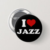 Badge Rond 5 Cm I Love jazz (Devant & derrière)