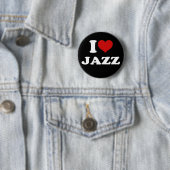 Badge Rond 5 Cm I Love jazz (En situation)