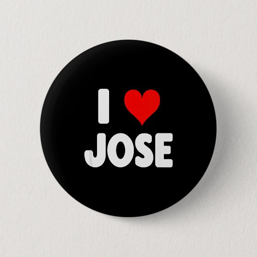 Badge Rond 5 Cm I Love Jose - Heart  (Devant)