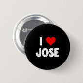 Badge Rond 5 Cm I Love Jose - Heart  (Devant & derrière)