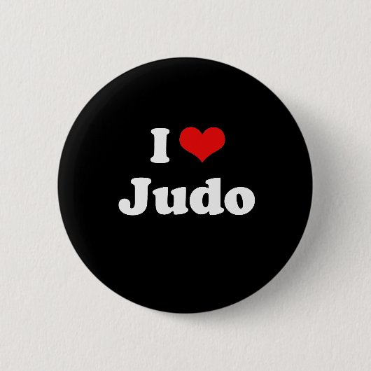 Badge Rond 5 Cm I Love Judo Tshirt (Devant)