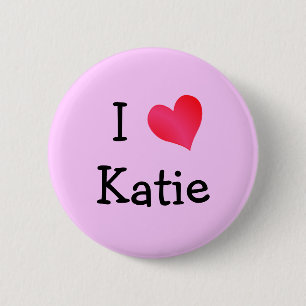 Badge Rond 5 Cm I Love Katie